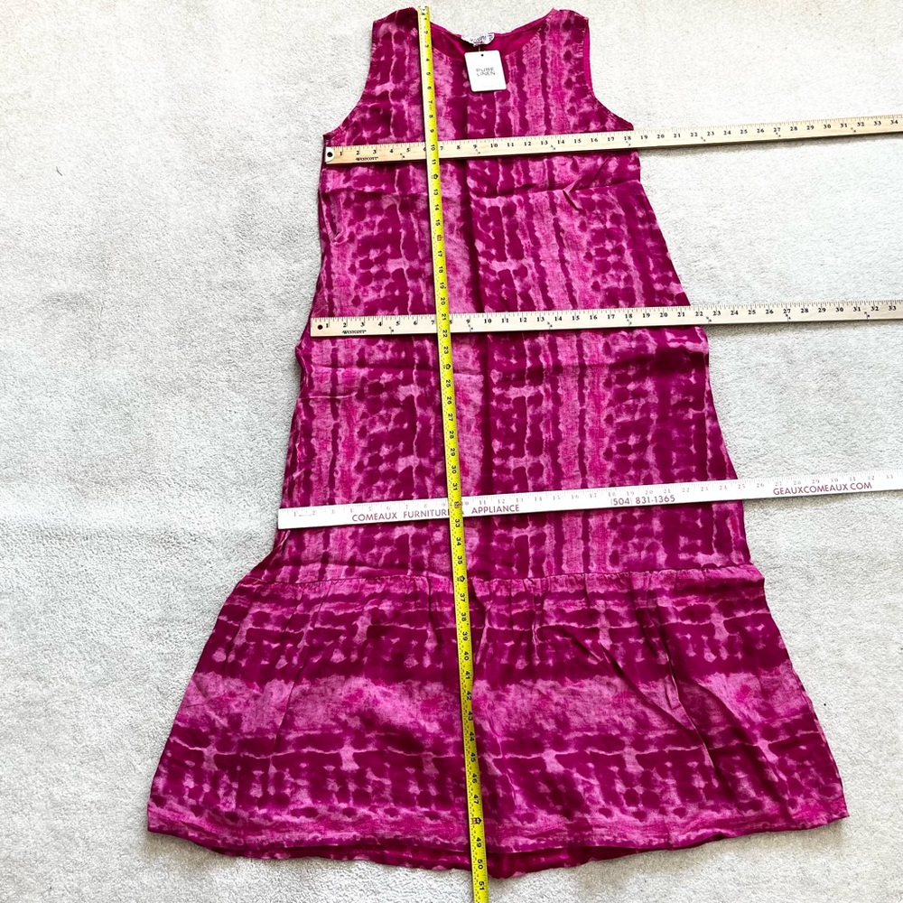 ALLEGRA MASETTI FIRENZE NWT LINEN MIDI DRESS SIZE L LAGENLOOK MINIMALIST - Picture 5 of 6